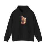 Playful Inca Girl and Llama Cartoon Unisex Hoodie