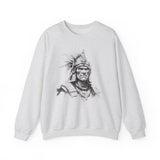 Inca Warrior Line Art Tribal Design Unisex Sweatshirt