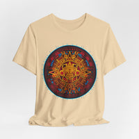 Neon Aztec Calendar Unisex T-Shirt