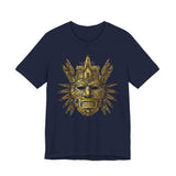 Aztec Golden Feather Headdress Mask Unisex T-Shirt