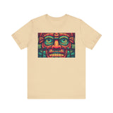 Neon Aztec Mask God Illustration Unisex T-Shirt