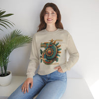 Feathered Serpent Sun Spiral Unisex Sweatshirt