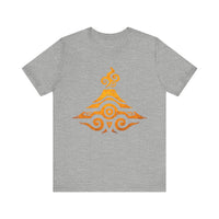Tribal Volcano Spiral Smoke Glyph Style Unisex T-Shirt