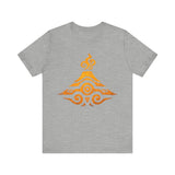 Tribal Volcano Spiral Smoke Glyph Style Unisex T-Shirt