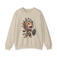 Fierce Chibi Jaguar Warrior Mayan Style Unisex Sweatshirt