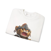Chibi Mayan Jaguar Warrior Cartoon Style Unisex Sweatshirt