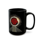 Eclipse of the Sun God Illustration Black Mug