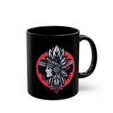 Tribal Legacy Circle Emblem Illustration Black Mug
