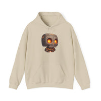 Glow-Eyed Tribal Stone Skull Unisex Hoodie