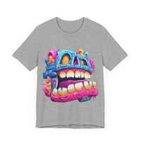 Chunky Neon Mayan Skull Graffiti Style Unisex T-Shirt