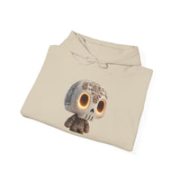 Glow-Eyed Aztec Skull Chibi Unisex Hoodie