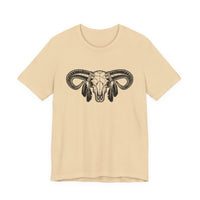 Aztec Western Bull Skull Longhorn Illustration Unisex T-Shirt
