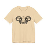 Aztec Western Bull Skull Longhorn Illustration Unisex T-Shirt