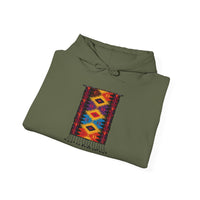 Indigenous Andean Geometric Textile Pattern Unisex Hoodie