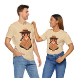 Cartoon Girl in Traditional Poncho Peru Unisex T-Shirt