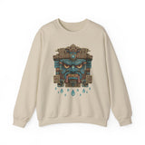 Tlaloc Rain God Stone Face Glyph Unisex Sweatshirt