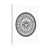 Aztec Calendar Illustration Canvas