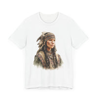 Inca Warrior Woman with Feathered Headdress Watercolor Unisex T-Shirt