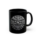 Sacred Stone Inti Inca Sun God Monochrome Style Black Mug