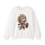 Fierce Chibi Jaguar Warrior Mayan Style Unisex Sweatshirt