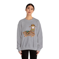 Resting Alpaca In Traditional Ornaments Unisex Sweatshirt