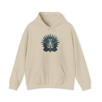 Aztec Warrior Duel Obsidian Glyph Style Unisex Hoodie