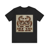 Twin Tribal Harmony Glyph Symmetrical Design Unisex T-Shirt