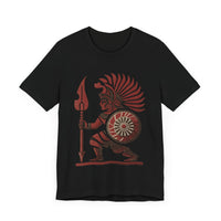 Young Warrior Glyph Pre-Hispanic Style Unisex T-Shirt