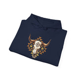Tribal Bull Skull Earth Symbol Illustration Unisex Hoodie
