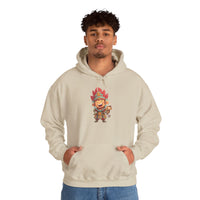 Chibi Maya Warrior and Sacred Monkey Unisex Hoodie