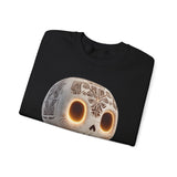 Glow-Eyed Aztec Skull Chibi Unisex Sweatshirt