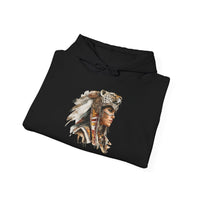 Aztec Jaguar Warrior Woman Watercolor Unisex Hoodie