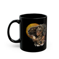 Aztec Jaguar Priestess Oracle Black Mug