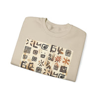 Mayan Petroglyph Stamped Texture Unisex Sweatshirt