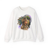 Aztec Quetzalcoatl Priestess Under Moon Unisex Sweatshirt