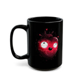 Glowing Aztec Sacrificial Heart Black Mug