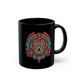 Aztec Skull of Eternity Illustration Black Mug