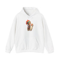 Colorful Chibi Inca Rider and Fluffy Llama Unisex Hoodie
