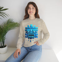 Tlaloc Rain God Blue Mask Glyph Style Unisex Sweatshirt
