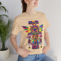 Psychedelic Mesoamerican Totem Mask Unisex T-Shirt