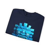 Tlaloc Rain God Blue Mask Glyph Style Unisex Sweatshirt