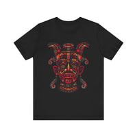 Aztec Fire Warrior Mask Unisex T-Shirt