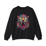 Rainbow Jaguar Mask Comic Style Unisex Sweatshirt