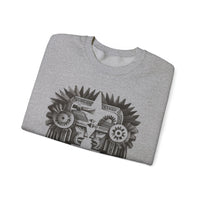 Mirrored Aztec Warriors in Glyph Style Unisex Sweatshirt
