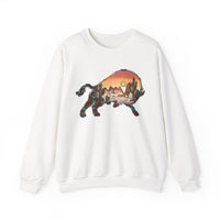 Aztec Buffalo Desert Sunset Silhouette Unisex Sweatshirt