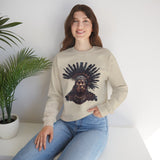 Tribal Feather Headdress Warrior Unisex Sweatshirt