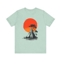 Tikal Sunset Temple Minimalist Art Unisex T-Shirt