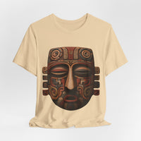 Ancient Andean Tribal Mask Stylized Face Unisex T-Shirt