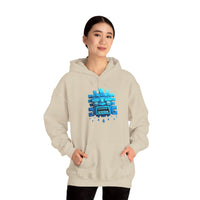 Tlaloc Rain God Blue Mask Glyph Style Unisex Hoodie