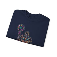 Cyber Temple Techno Priest Pixel Art Unisex Sweatshirt